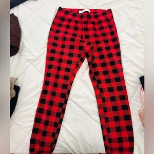 Old Navy Red and Black Buffalo Plaid Leggings